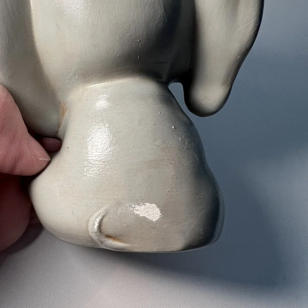 Baby‎ Elephant Piggy Bank Red Polka Dot Bow-Millis-Vintage